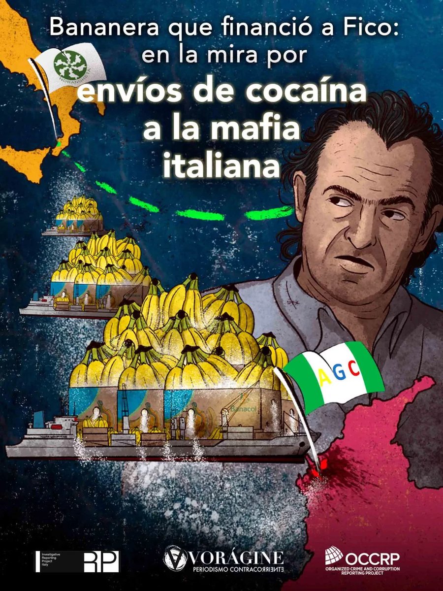 La mafia italiana envió toneladas de cocaína entre mercancía de Banacol a Europa. La compañía, que ha financiado dos campañas de ‘Fico’ Gutiérrez, no ha sido investigada de forma debida por la Fiscalía.

#NarcoFiles / @VoragineCo en alianza internacional.

voragine.co/historias/inve…