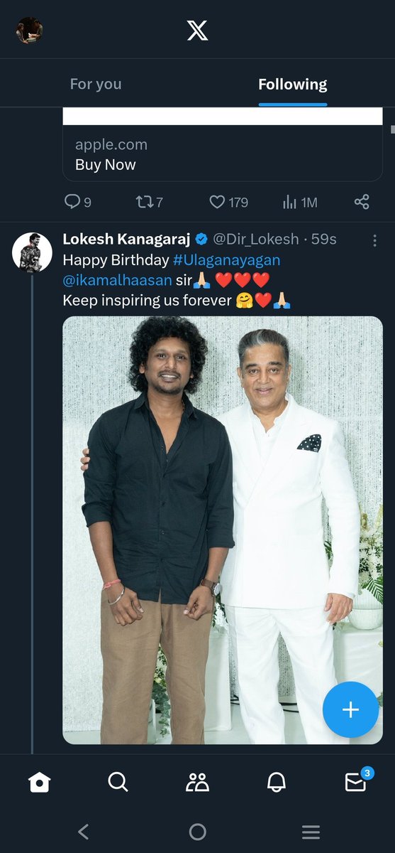 BibinBenny04's tweet photo. @ikamalhaasan sir Fanboy @Dir_Lokesh annan🤩
#HBDUlaganayagan #leo #LCU https://t.co/dvLBGbZzT5