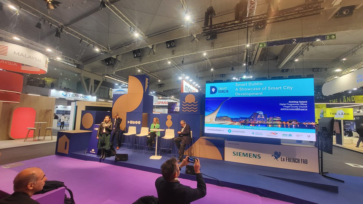 aishling_hyland's tweet image. At the Smart City World Expo #SCEWC23 speaking about how @Fingalcoco and @smartdublin are using tech to improve services for our citizens &amp;amp; businesses.  #opendata #3DModel #VR #innovation #CitizenEngagement #planning
