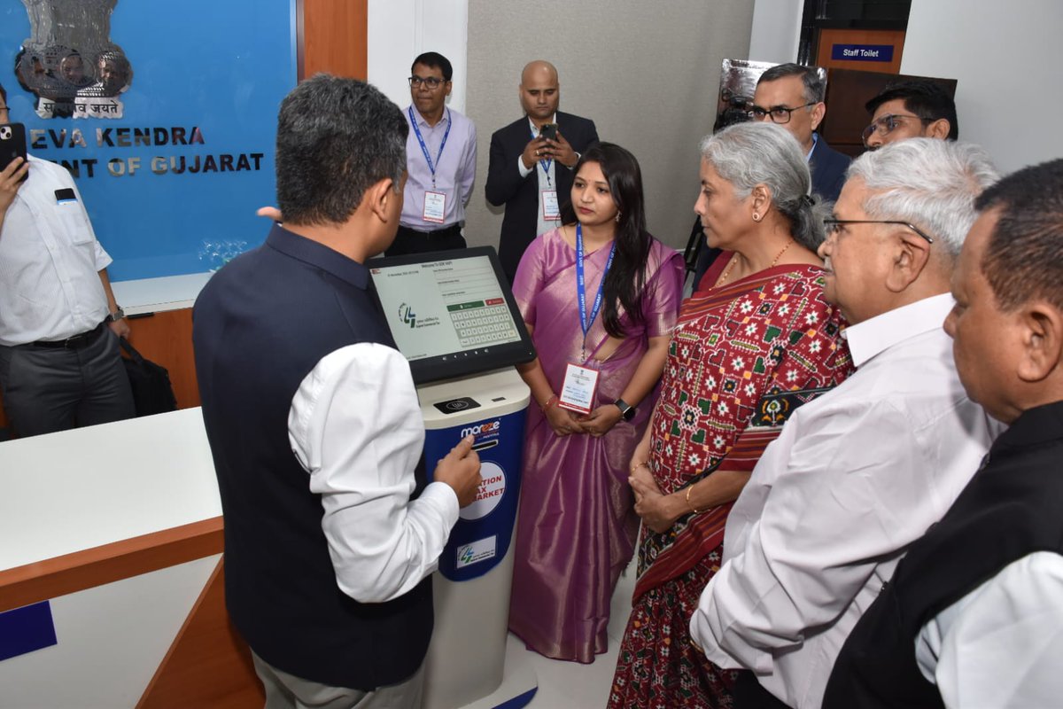 FM Sitharaman inaugurates 12 GST Service Centers in Gujarat from Vapi