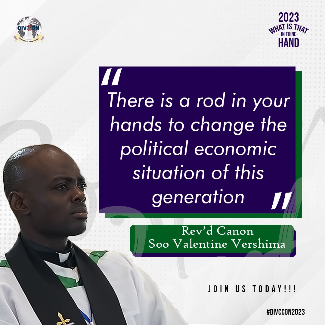 “There is a rod in your hands to change the political economic situation of this generation” - Rev’d Canon Valentine Vershina 

#Divccon #divccon2023 #churchofnigeria #quotestagram #anglicancommunion #abuja #christianconference