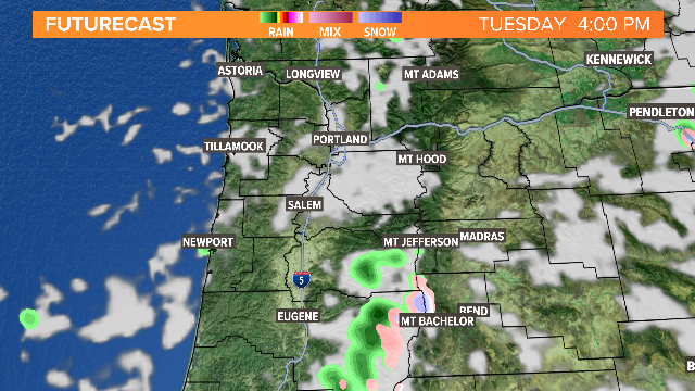 A rainy start will begin drying out through the mid-morning hours.  The rain chance will end later this afternoon with a high of 57 degrees.  Next period of rainy weather arrives Thursday afternoon.  Kgw.com