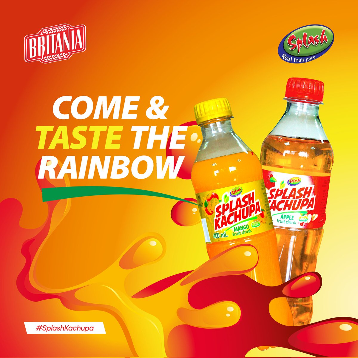 Dive into a world of flavors with Splash Kachupa. Every sip is a burst of joy! ☺️🎉🌟 #KachupaLove #FlavorfulFeasts #britania