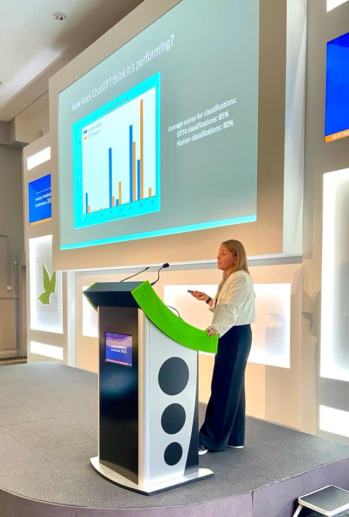 NECSWS_India's tweet photo. @KunalOx , Senior Product Manager and Georgia Hellard Timm, Product Manager at Elsevier shared their insights on 'Integrating Large Language Models into Research Paper Classification'.

#Preprintplatforms #AIInPublishing #Taxonomy #AItechnology #SubjectMatterexperts #PubsTech https://t.co/FY6tIUfuwz