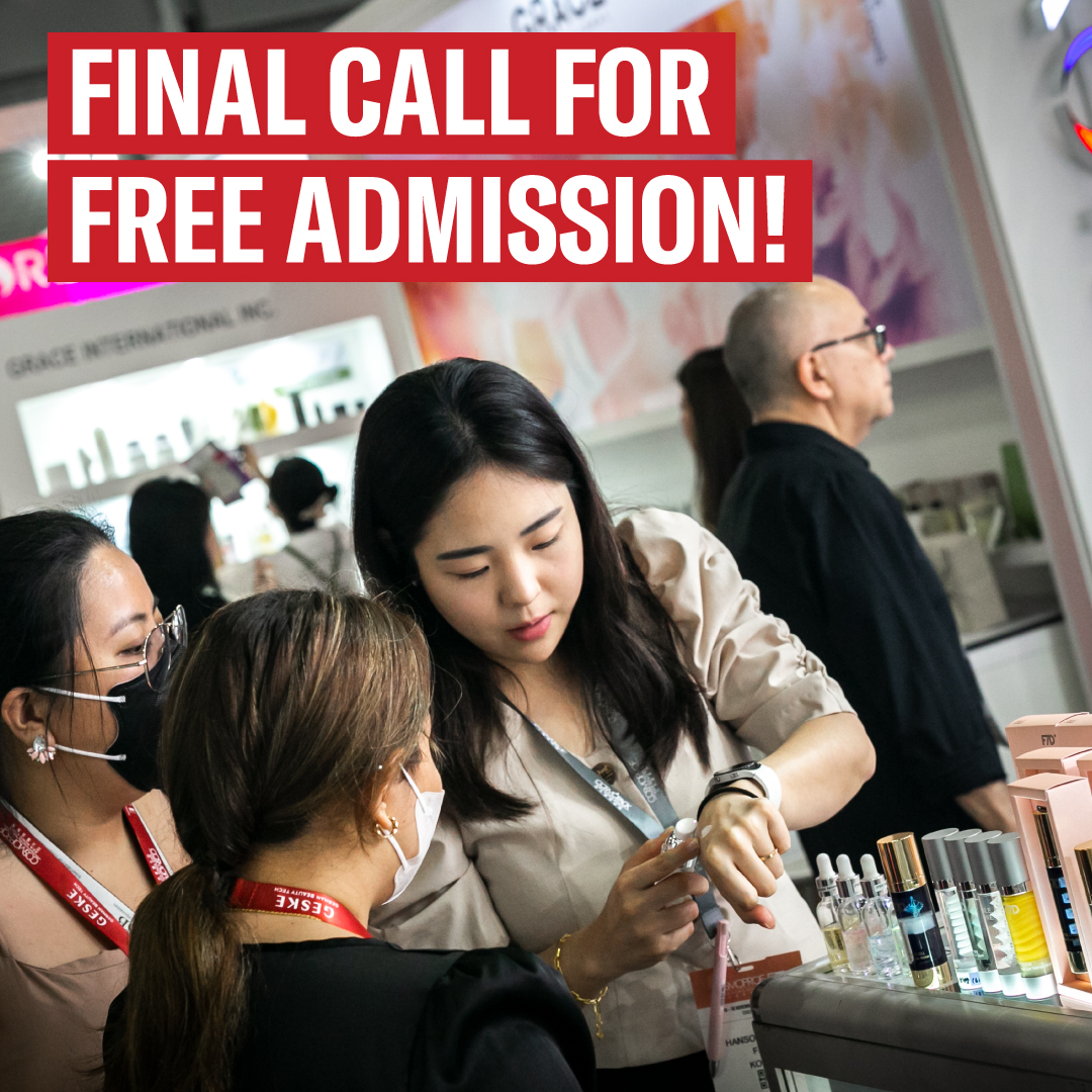 LAST CHANCE to get your FREE admission pass! Online pre-registration platform will be closed on 8 November at 23:59 HK Time.

Explore the latest beauty #trends, #networking with top brands and gain #insights at Cosmoprof Asia 2023!

Register for FREE! bit.ly/3ZGMoNA