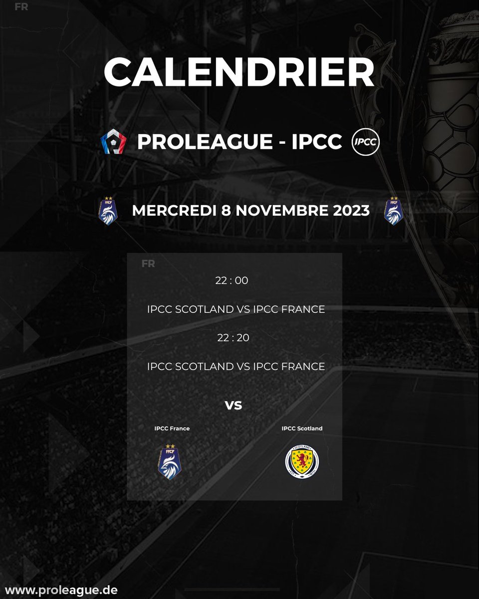 Rendez-vous demain sur Twitch à partir de 21:55 ! pour le match FRANCE VS SCOLAND ! @kartouche600 @ProLeagueFR @proleaguede @ClubPro_FR 

twitch.tv/ipcc_france