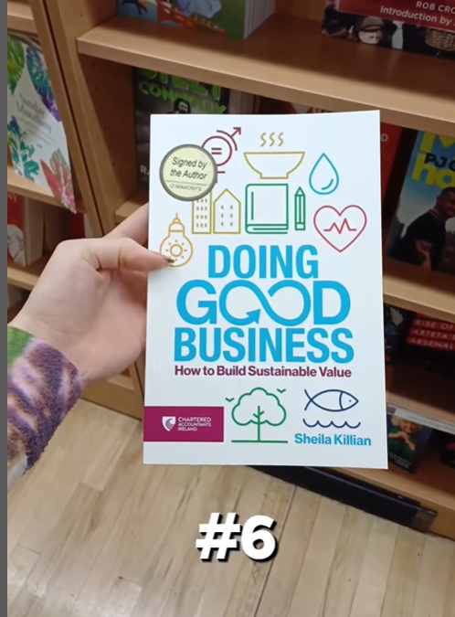 sheilakillian's tweet photo. Popped into @OMahonysBooks today and just delighted to hear that the new book on Business #Sustainability is number 6 in their bestselling books for October! https://t.co/aaBP7woBTn