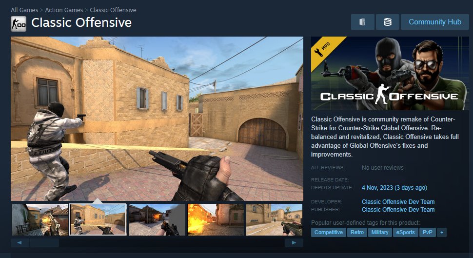 Classic Offensive - Weapons (Steam Version) video - ModDB