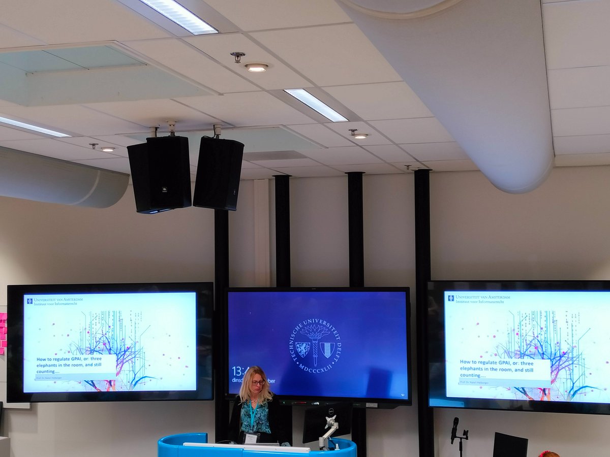 hcomp_conf's tweet image. 🎙️ Our second speaker in the panel session at #HCOMP2023 and #CI2023 is @HelbergerN7484 from @UvA_Amsterdam, discussing &quot;Regulators on Fire – The AI Act After the Launch of ChatGPT.&quot; An enlightening discussion on AI regulations and their impact awaits! 🤝🌐 #PolicyPanel #AIAct