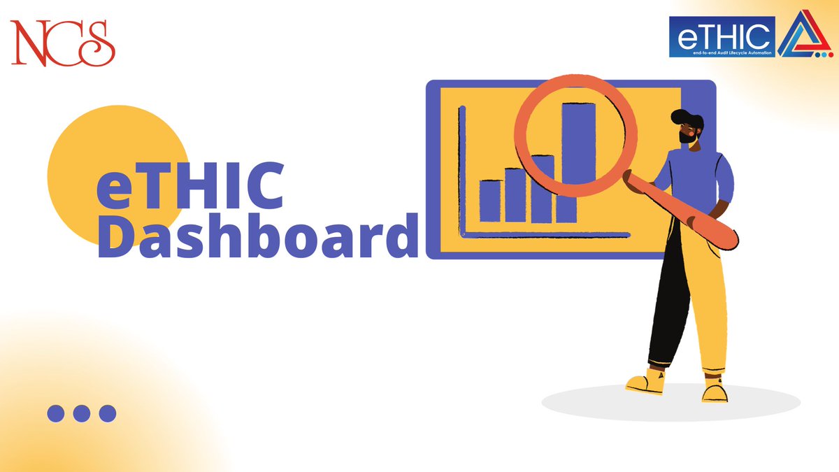 NCSSoft's tweet image. To help any organization focus on areas of concern eTHIC has a customizable management Dashboard to provide a 360 degree view of audit status. Get in touch with our experts @ ncssoft.in
#NCS #eTHIC #auditdigitalization #riskmitigation #ProcessControls