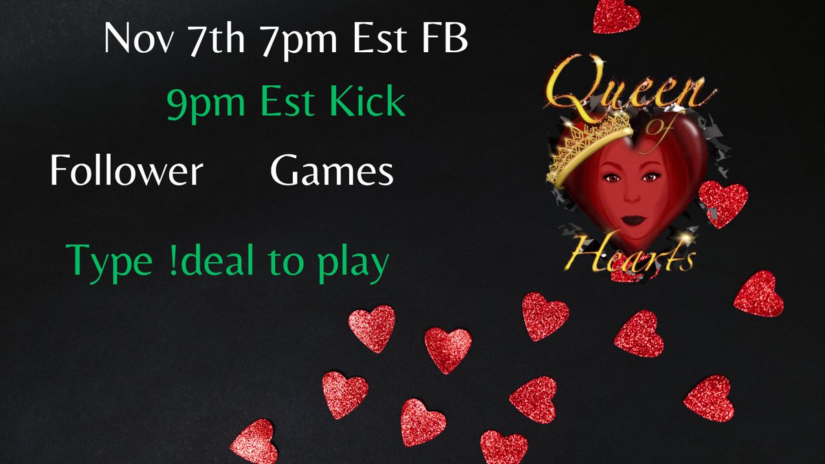 facebook.com/gaming/QueenOf…
kick.com/f7queenofhearts
#streamergirl #streamers #KickStreamer #FacebookGaming #Facebook #Kick #queenofhearts #gaming