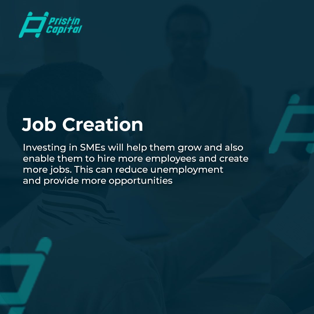 PristinCapital's tweet photo. SME investment and development is essential for economic growth and job creation in Nigeria. 

At Pristin Capital, we are committed to supporting SMEs and helping them reach their full potential.

#smeinvestment #pristincapital #smeinvestmentopportunities https://t.co/9QF43TkJyq