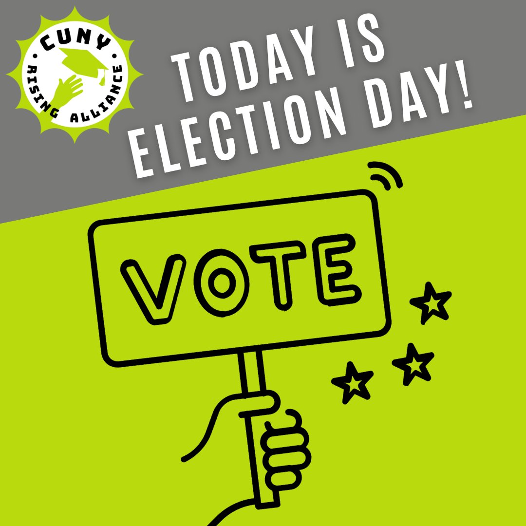 CUNYRising's tweet photo. It's Election Day! Didn't get a chance to vote early? No problem... you can make a plan to vote today.

Find your poll site at: https://t.co/gS4l7DUIUm

REMEMBER: If the polls close while you are in line -- STAY IN LINE!! You have the right to vote.

#VOTEVOTEVOTE #ElectionDay https://t.co/ljKictRowq