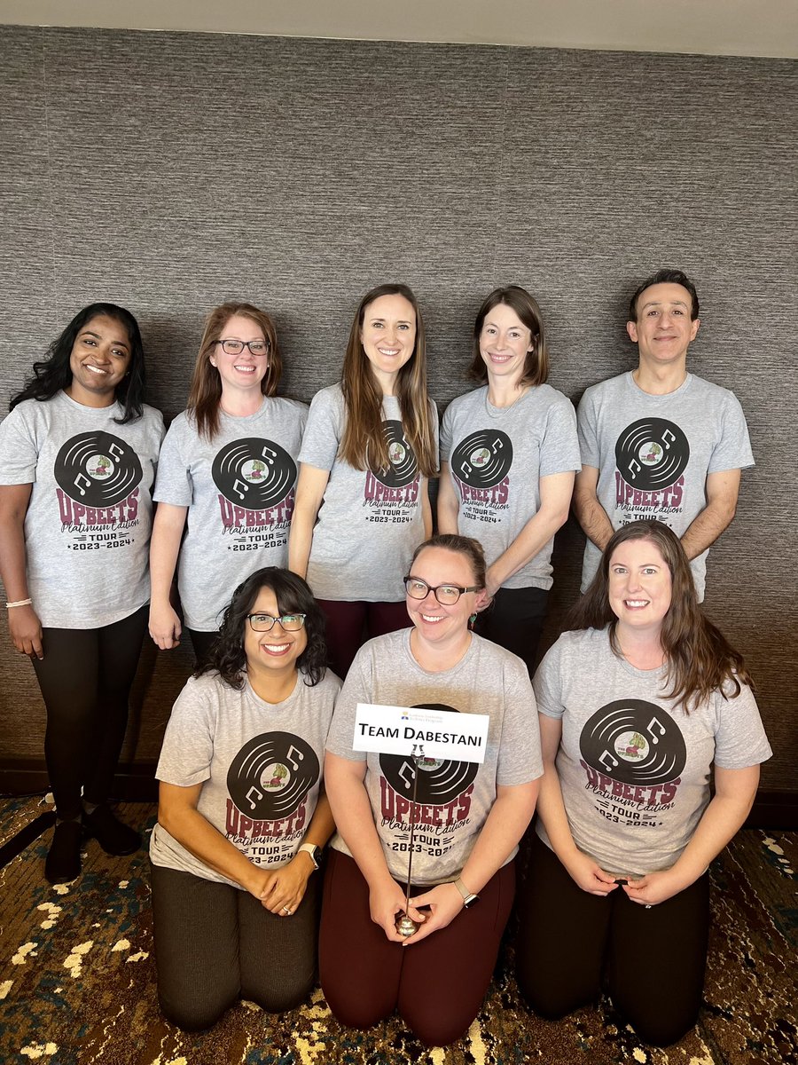 PharmSarah1's tweet photo. @AACPharmacy ALFP Team Upbeets spreading team spirit this week at session2. Looking good in their team t-shirts! #AACPALFP https://t.co/0d958CcgSD