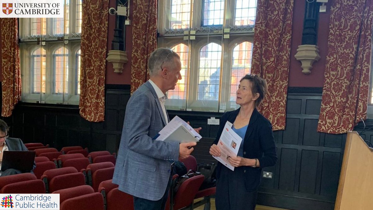 Breaking the Cycle of Intergenerational Adversity. What an amazing showcase so far! 🤩 Our Director Prof Harold, catching up with fellow co-director @CamPubHealth Prof Carol Brayne CBE #research