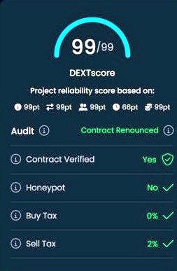 Pioneermoonzila's tweet photo. And I'll bet you $pepe didn't have these stats. $dork trust is at 99/99 and the contract is Renounced 💯💯 That means no one can wipe $dork from the Blockchain. https://t.co/haohSjQKZc