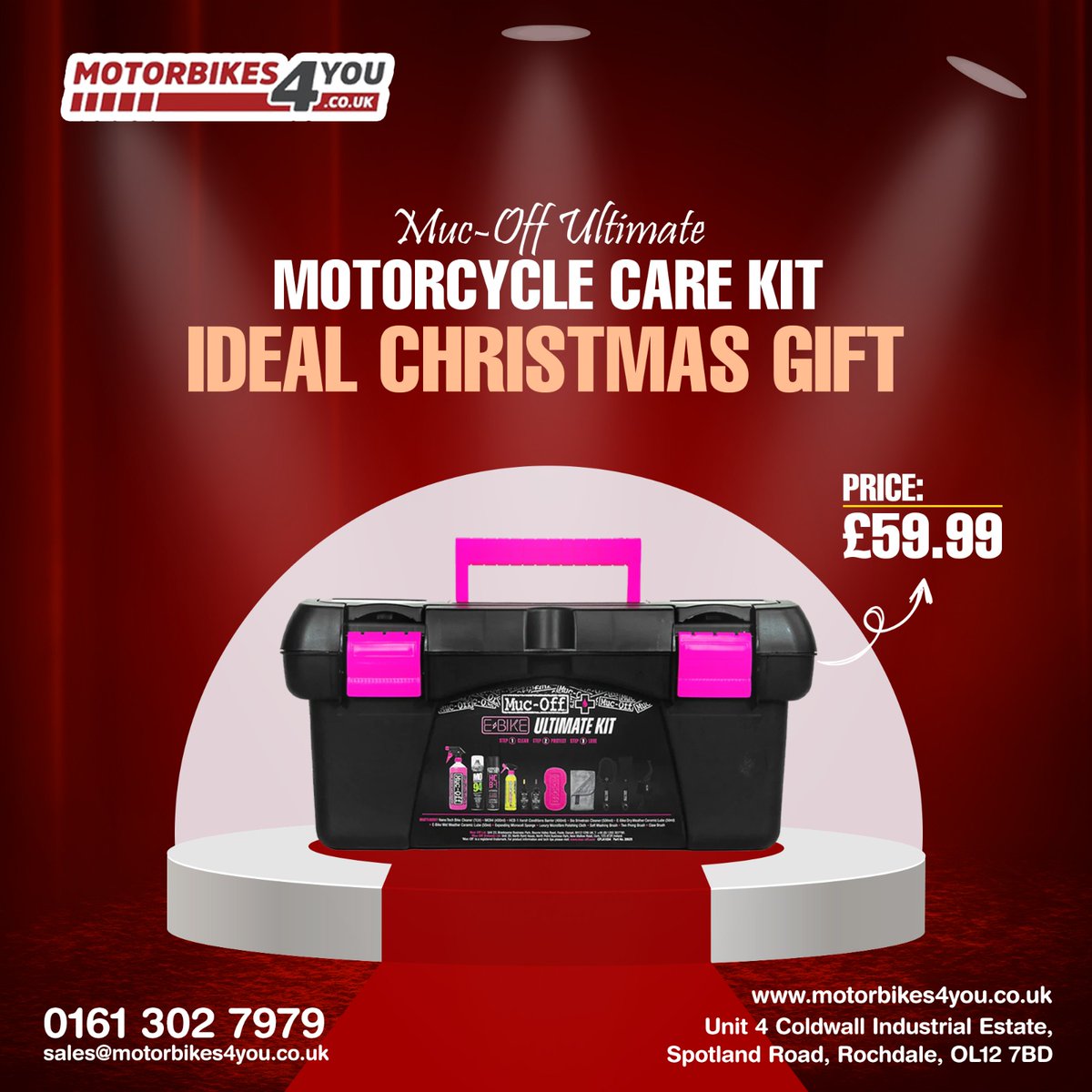 Free delivery or Collection 💥💥💥

📌 Unit 4, Coldwall Industrial Estate, Spotland Road, Rochdale, OL12 7BD.
📱 01613027979
📩 sales@motorbikes4you.co.uk
💻motorbikes4you.co.uk

#christmas #christmasoffers #kit #carekits #motorcyclekit #motorbikeskit #rochdalemotorcyclesshop