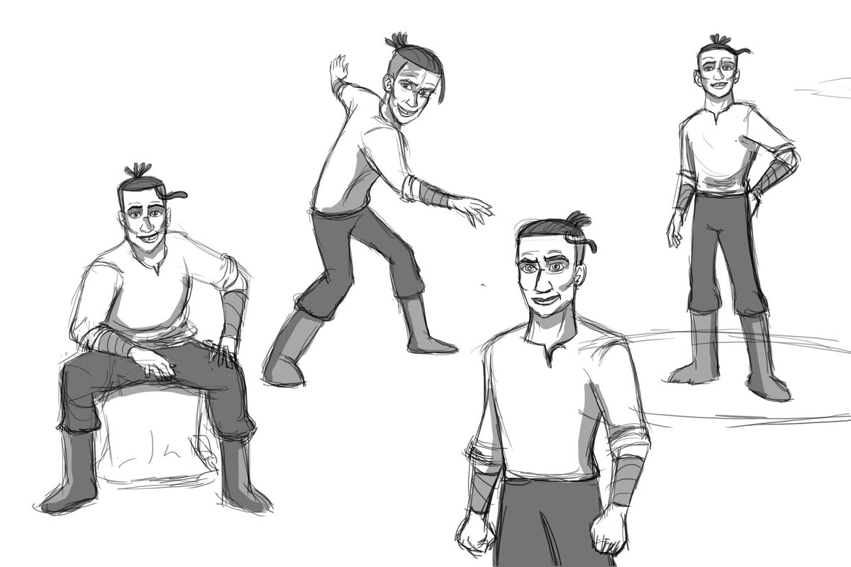 These sketches aim to reveal Kweku's dynamic nature through a spectrum of poses.

#2d #2danimation #animation #character #characteranimation #2dcharacteraniamtion #handdrawnanimtion #charactersketch #2dart #sketches #sketchup