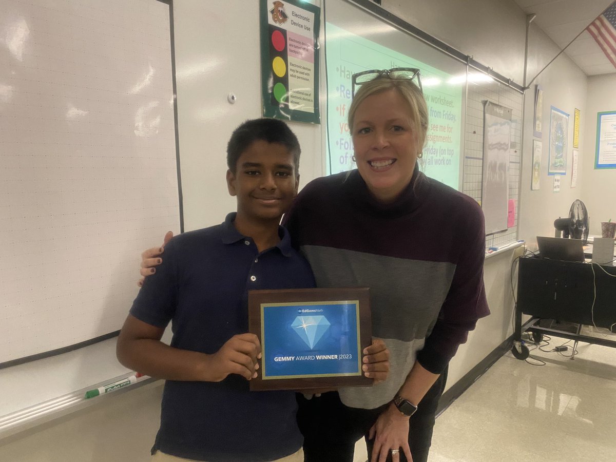 HCPS 6-8 Math (@ms_hcps) on Twitter photo Congrats to our 8th Gemmy Winner, Adithya at Williams Middle Magnet IB World School, pictured here with his math teacher Mrs. Menendez ππΌExcellent work! πππππ <a href="/EdGems_Math/">EdGems Math</a> <a href="/Mathnasium/">Mathnasium</a> <a href="/hcpsMS/">HCPS Middle Schools</a> <a href="/HillsboroughSch/">Hillsborough Schools</a> <a href="/WilliamsIBMYP/">WilliamsMiddleMagnetIB</a> Congrats to our 8th Gemmy Winner, Adithya at Williams Middle Magnet IB World School, pictured here with his math teacher Mrs. Menendez ππΌExcellent work! πππππ <a href="/EdGems_Math/">EdGems Math</a> <a href="/Mathnasium/">Mathnasium</a> <a href="/hcpsMS/">HCPS Middle Schools</a> <a href="/HillsboroughSch/">Hillsborough Schools</a> <a href="/WilliamsIBMYP/">WilliamsMiddleMagnetIB</a>