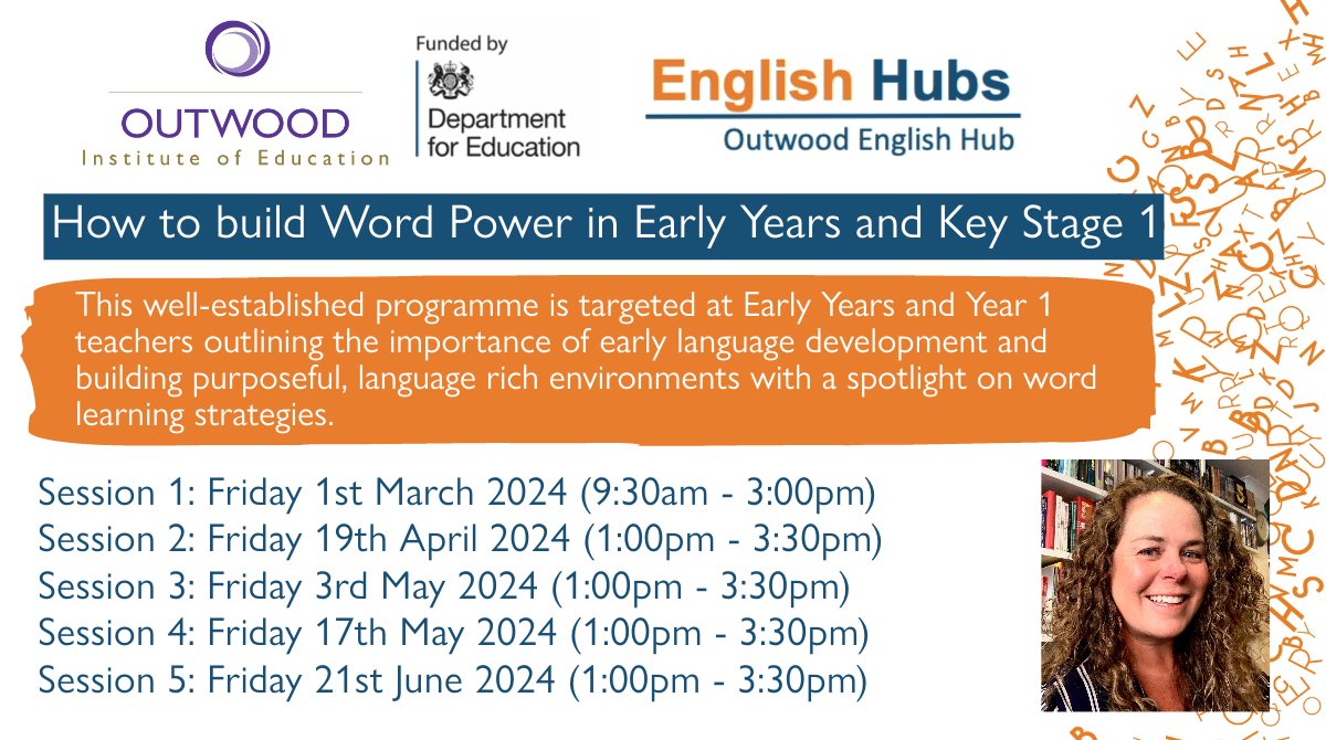 outwoodeh's tweet image. 🧡Would you like the opportunity to explore the implications of the #Wordgap in #EarlyYears and #KS1?

🤩Join our FREE webinar led by @kashleyenglish, with approaches to building a language rich environment and develop word memory!

👇Sign up today!!👇
rb.gy/xadltw