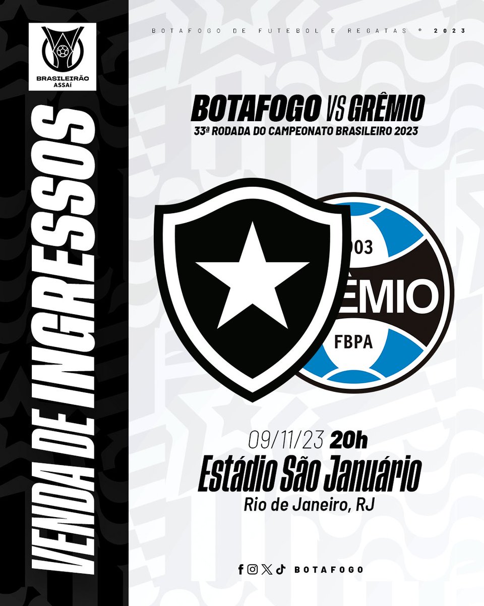 Ingressos Grêmio x Botafogo