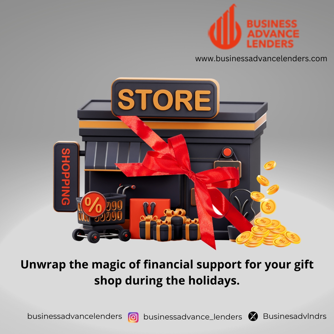 Dazzle your gift shop with financial support this holiday season!

surl.li/mxtbh

#businessadvancelenders #holidayloans #businessloans #holidayloansforbusiness