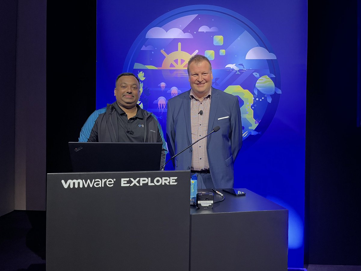 VPhilipose's tweet image. It was time for #vmware  #Sustainability and @VMwareAriaOps #Greenscore with @Sebastian_Brand at @VMwareExplore Barcelona ! @VMwareCXS