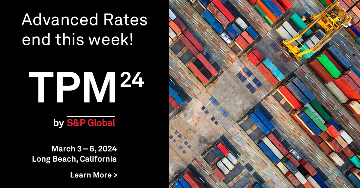 Don't miss your last chance to obtain discounted registration to attend #TPM24, the world's most senior-level gathering of global logistics professionals. There won't be another opportunity like it. Register and partner today: ow.ly/MToR50Q3YvH