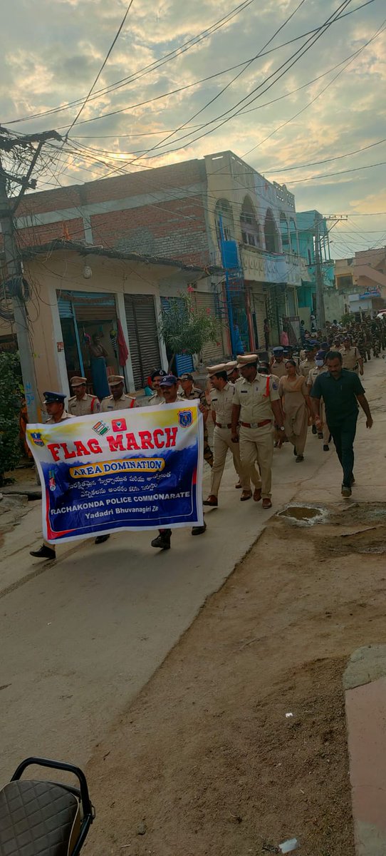 Mothkur Police Station @MothkurPS · Nov 11 #MothkurPS Police conducted foot patrolling and Flag March along with CISF in Mothkur and awareness in public on importance of cast of vote. @TelanganaCOPs @TelanganaDGP @RachakondaCop @DcpBhongir @AcpYadadri