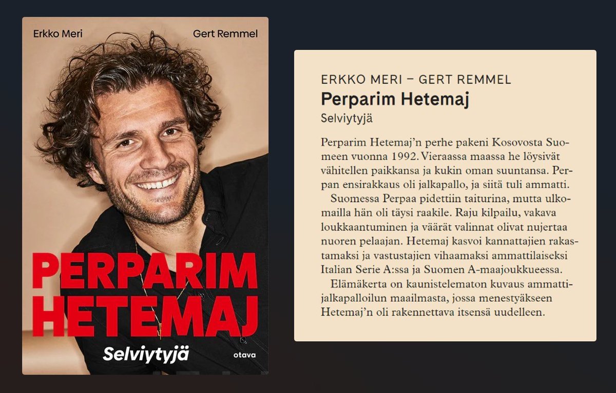 Pieni pakolaispoika mietti joka ilta ennen nukkumaanmenoa, millaista olisi olla ammattilaisjalkapalloilija. Nyt, 30 vuotta myöhemmin, hän tietää vastauksen ja kertoo koko tarinansa ylä- ja alamäkineen. Tulossa keväällä 2024, kustantajana <a href="/OtavanKirjat/">Otava</a>. Pääosassa: <a href="/Perpa56/">Perparim Hetemaj</a>.