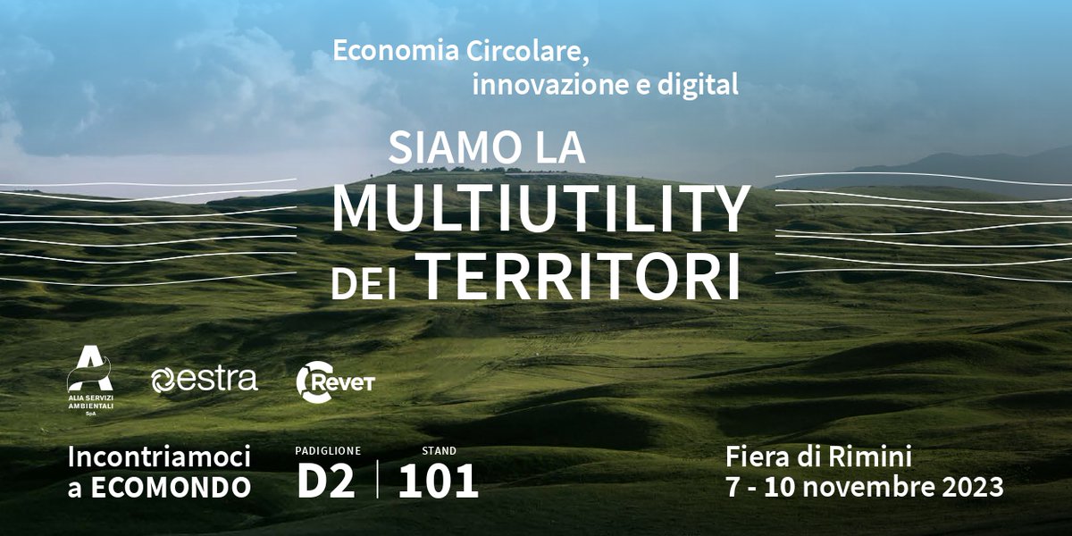 estraspa's tweet photo. @estraspa  @AliaServizi e @Revet2  insieme alla 26^ edizione di #Ecomondo in corso a Rimini. Segui anche in diretta streaming sul nostro canale youtube i #caffècircolari https://t.co/LGbd4F6fPU