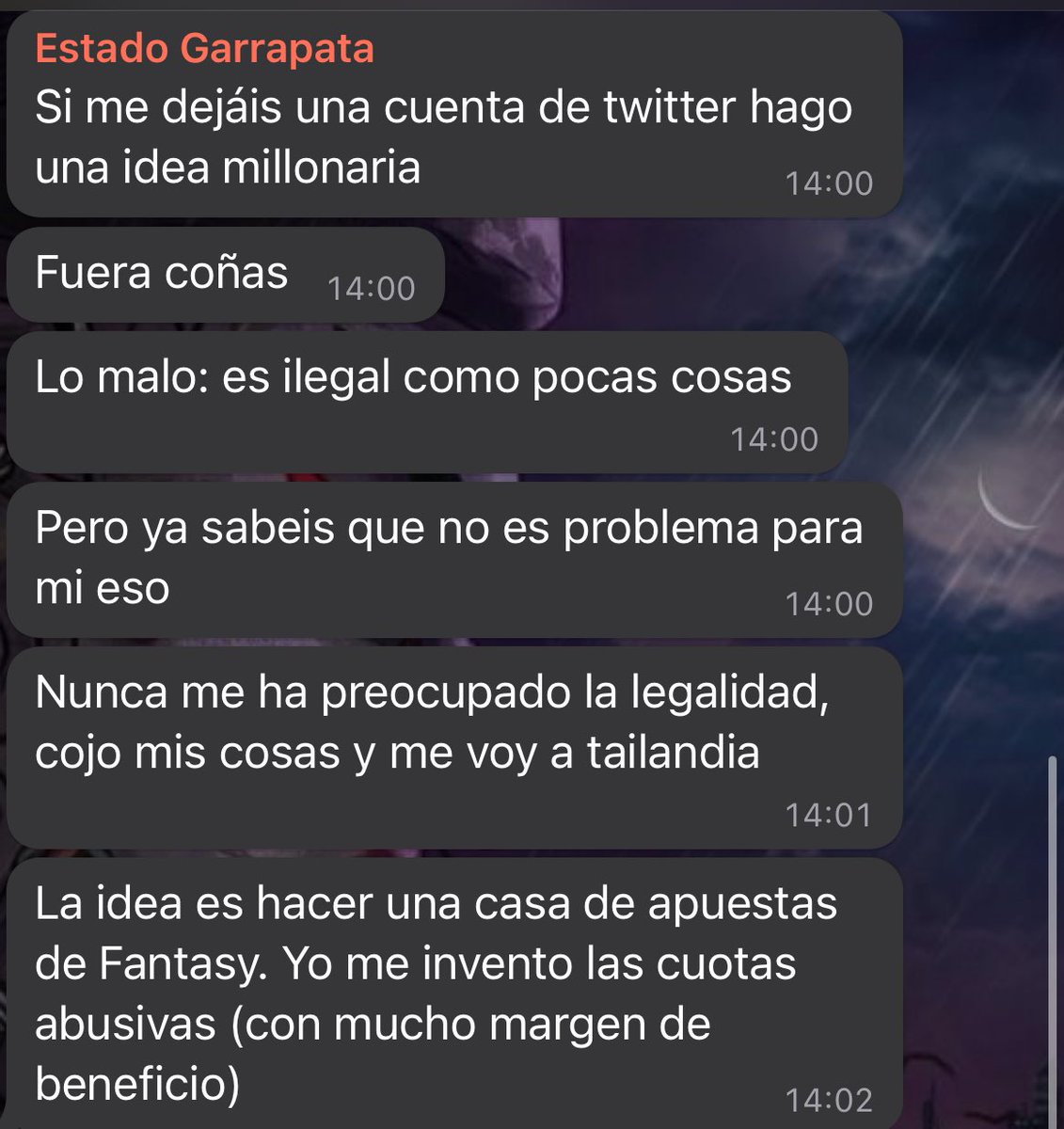 tu colega: tengo una idea de negocio millonaria, si inviertes te retiras en dos años

la idea: