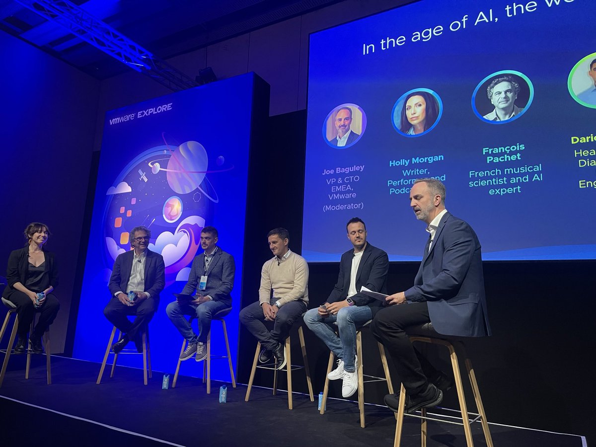 Incredible panel of thought leaders for the future of AI debate and how it will impact society at #VMwareExplore