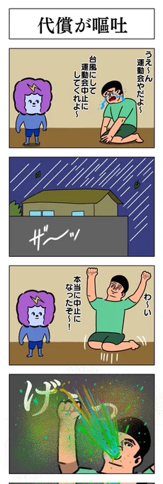 4コマ
代償が嘔吐 