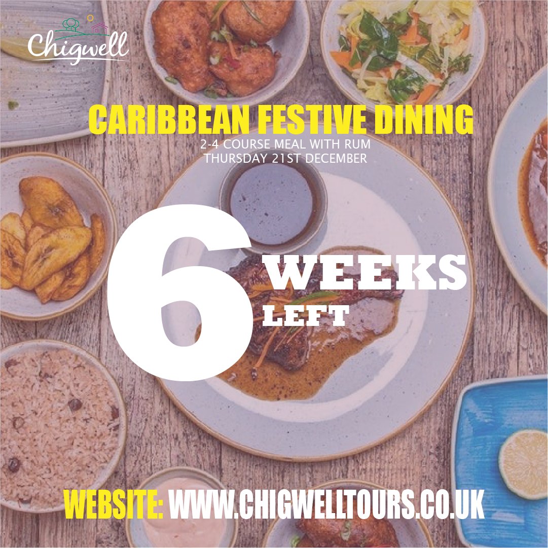 chigwell_tours's tweet photo. Dine with us this Christmas! Our unique blend of flavoursome Caribbean cuisines will create scrumptious and delectable meals for meat, vegan and vegetarians appetites!

Book now: https://t.co/3HrPK8D2hd
#caribbeanfood #dinnerideas #Christmas #family #friends #chigwelltours https://t.co/mlZ9rOnrKJ