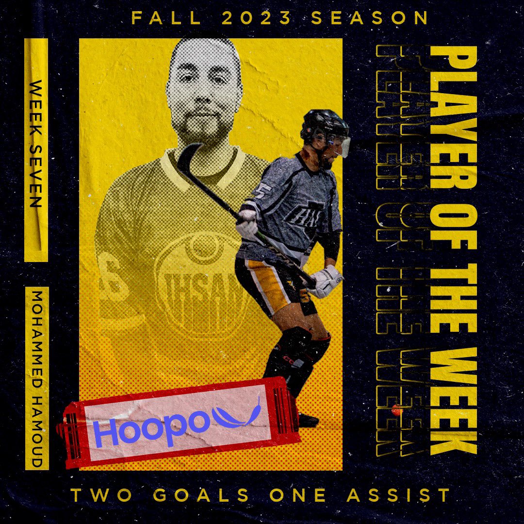 iSlamHockey's tweet photo. Your Week 7 Fall 2023 @gohoopo I-Slam Player of the Week is Mohammed Hamoud, as determined by the referees.

Hoopo is re-defining charity from pity to paychecks. Hoopo  transforms the impoverished into sustainable micro-entrepreneurs and communities. 
https://t.co/wSHalycYkW! https://t.co/4ASjvUUjF4