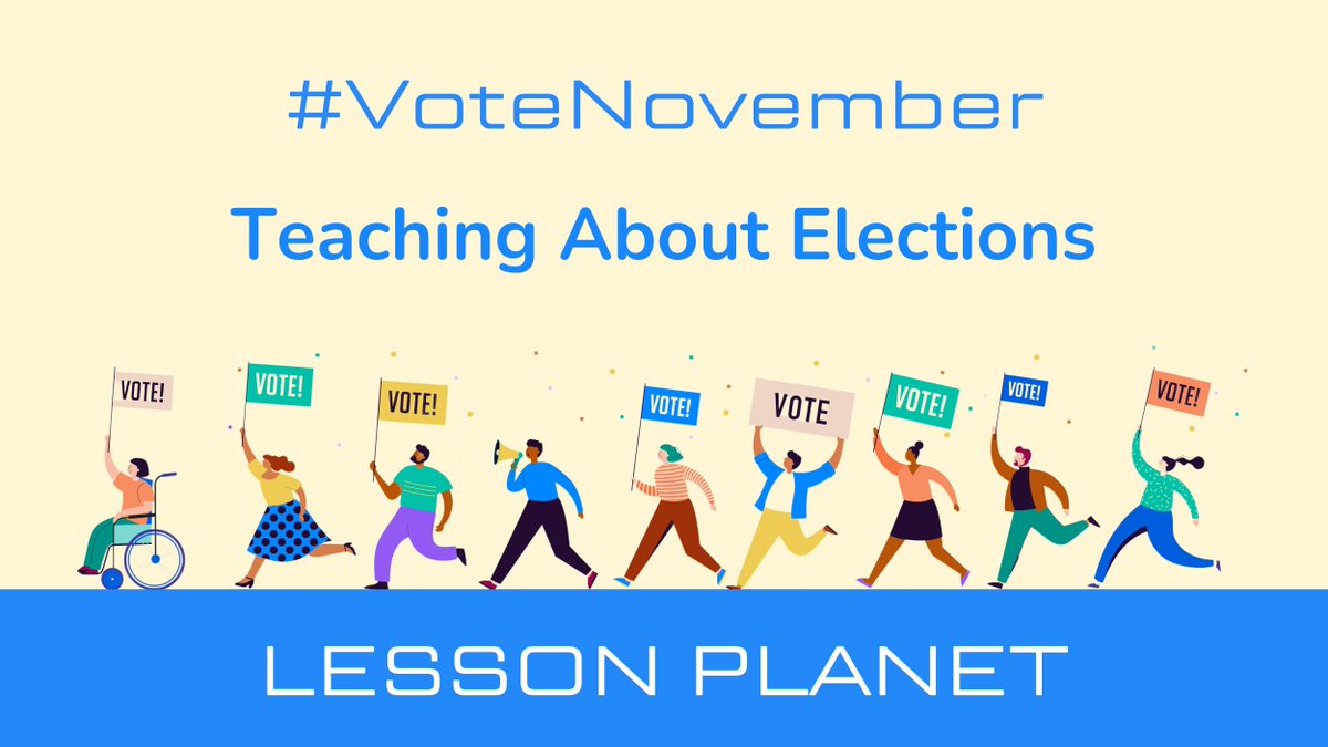 Drop by #LessonPlanet to check out lesson plans, activities, project ideas, classroom-safe videos, and more! ow.ly/pmJF50Q4ZsU 
#votenovember #personalizedlearning #socialstudies #sschat
