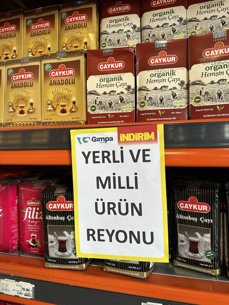 kekillimurat's tweet photo. Yerli ve milli ürün reyonu! Tuttum bunu  diyenler? 🇹🇷🇵🇸🇹🇷 #freegaza,#freepalestine #standwithpalestin https://t.co/YsUT3Nnwor