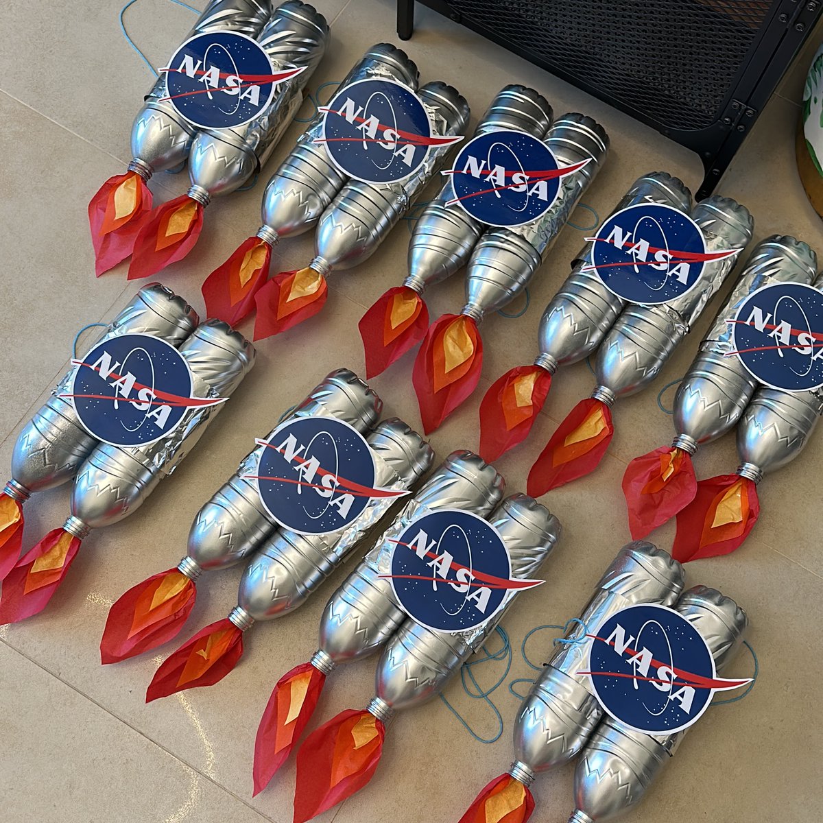 s_physed's tweet photo. Primary Sports Days this week for FS1-Yr6! This years theme is Space so of course I had to make the PE team NASA jet packs…. 🚀☄️🪐👽🛸🛰️👩🏼‍🚀 https://t.co/HnNJW3PGVx