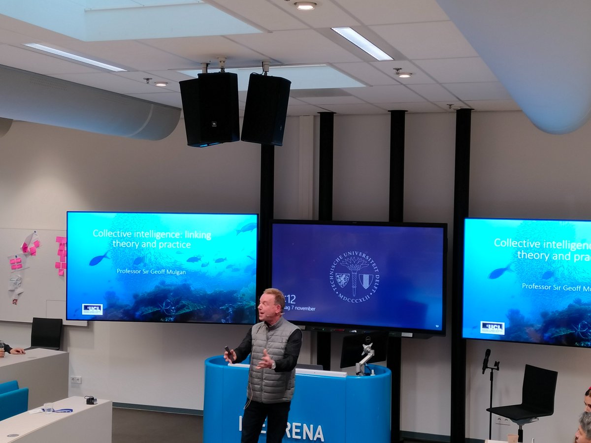 hcomp_conf's tweet image. 🎙️ Our last speaker in the panel session at #HCOMP2023 #CI2023 is Sir @geoffmulgan from @ucl, presenting on the intriguing topic of &quot;Theory and Practice for Mobilizing Collective Intelligence to Address Collective Problems.&quot; #PolicyPanel #CollectiveIntelligence