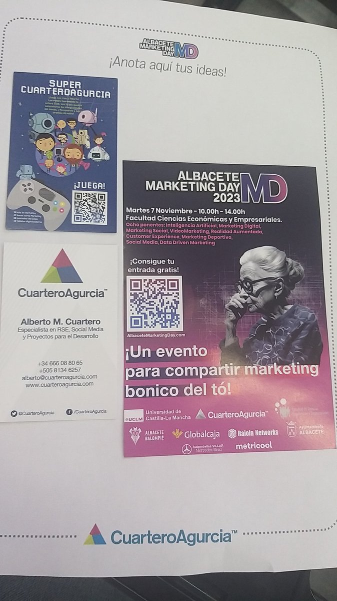 Eugemaret's tweet photo. Disfrutando del #AlbaceteMarketingDay en la #UCLM con #CuarteroAgurcia 

Siempre con información de calidad y vanguardia para profesionales que les gusta seguir aprendiendo y desarrollándose. 🤖🚀🔝 https://t.co/jyIceldpUG