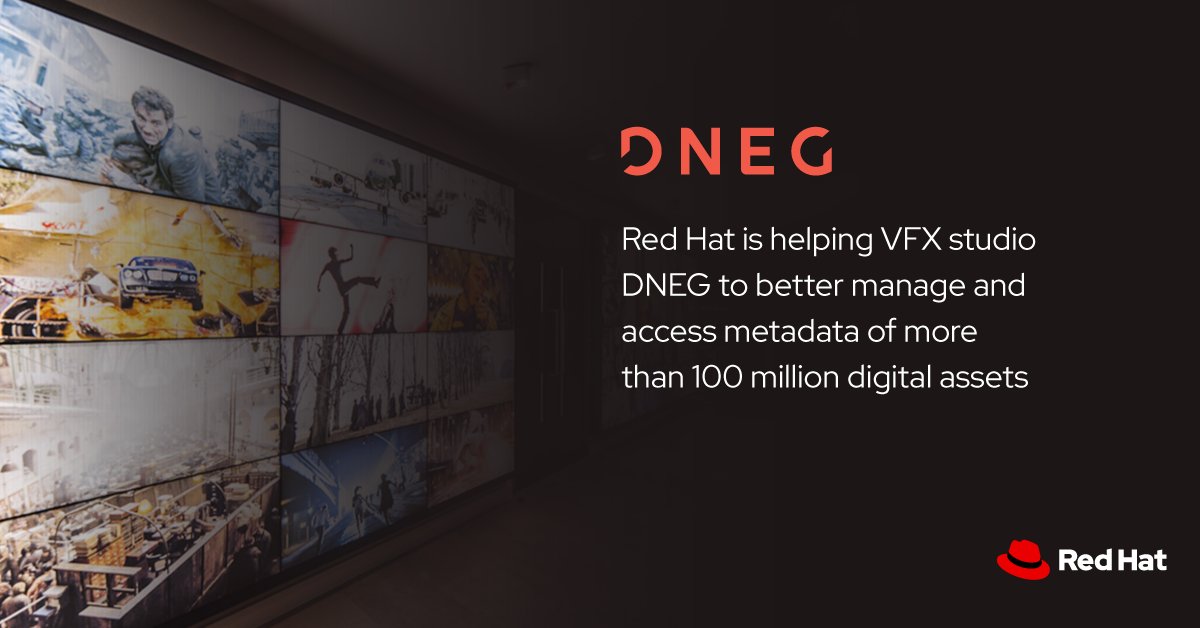 At #RHSummit Connect UK we announced how #RedHat @OpenShift is helping #VFX studio @DNEG better manage &amp; access metadata of more than 100 million digital assets to improve productivity for globally distributed #VFX artists &amp; software developers. Learn how: red.ht/3MsNcjB