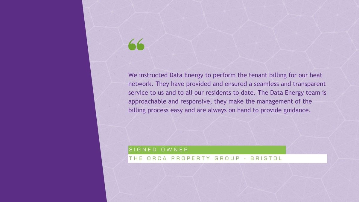 It's #testimonialtuesday! Thank you so much to the Orca Property Group for this wonderful review. We are very appreciative of feedback and are always on-hand to help our valued clients... #heatnetworks #utilies #energybrokerage