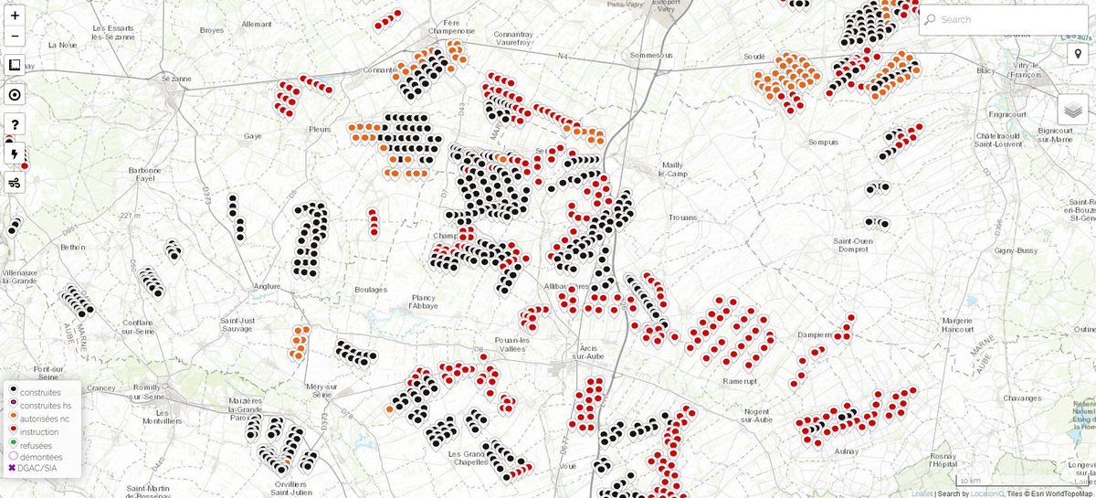 N'hésitez pas, <a href="/Kako_line/">Kako</a> à utiliser notre cartographie de l'éolien en France pour illustrer vos propos !
Le développement "respectueux" de l'éolien s'observe assez facilement. 
 
fabwoj.fr/eol/#11/48.612…