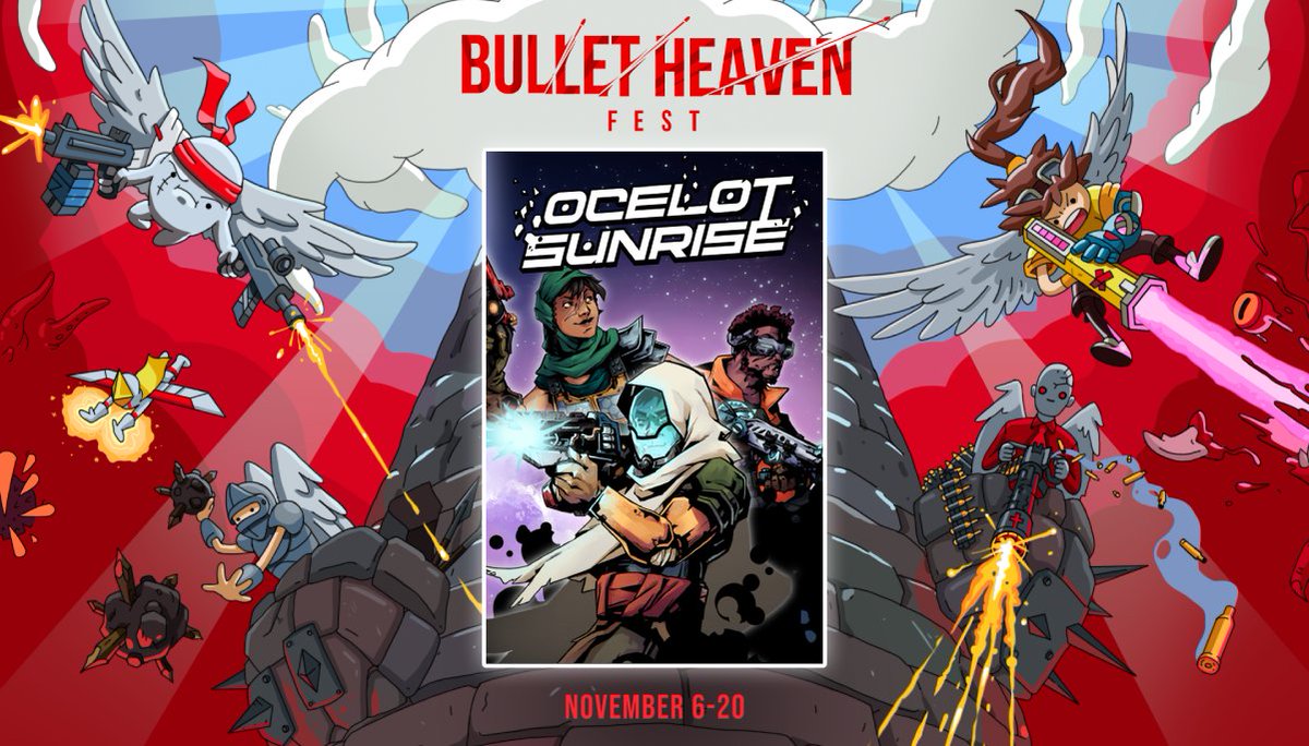 Hey gamers, how about giving a try to a game that brings a new take on the survival genre? 

If you love #scifi, comic art, or roguelites, Ocelot is the game for you! 👽

#BulletHeavenFest #indiegames