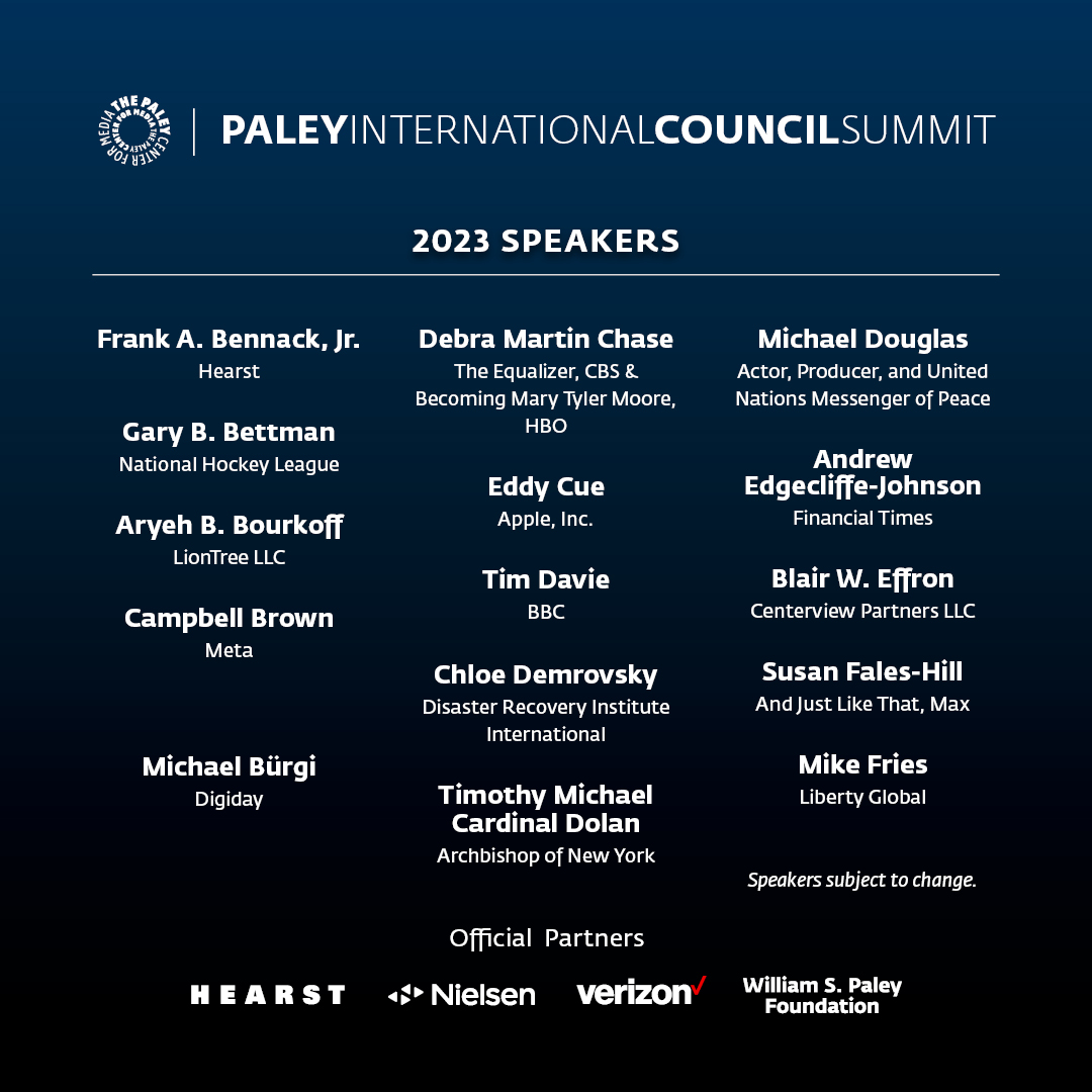 paleyMC's tweet photo. We are looking forward to The Paley International Council Summit 2023, “Breaking Boundaries: How New Ideas Are Reshaping Media” at The Paley Center for Media in New York starting shortly.
https://t.co/vmWF7Nb9v5 https://t.co/w6d6z5Hdkl