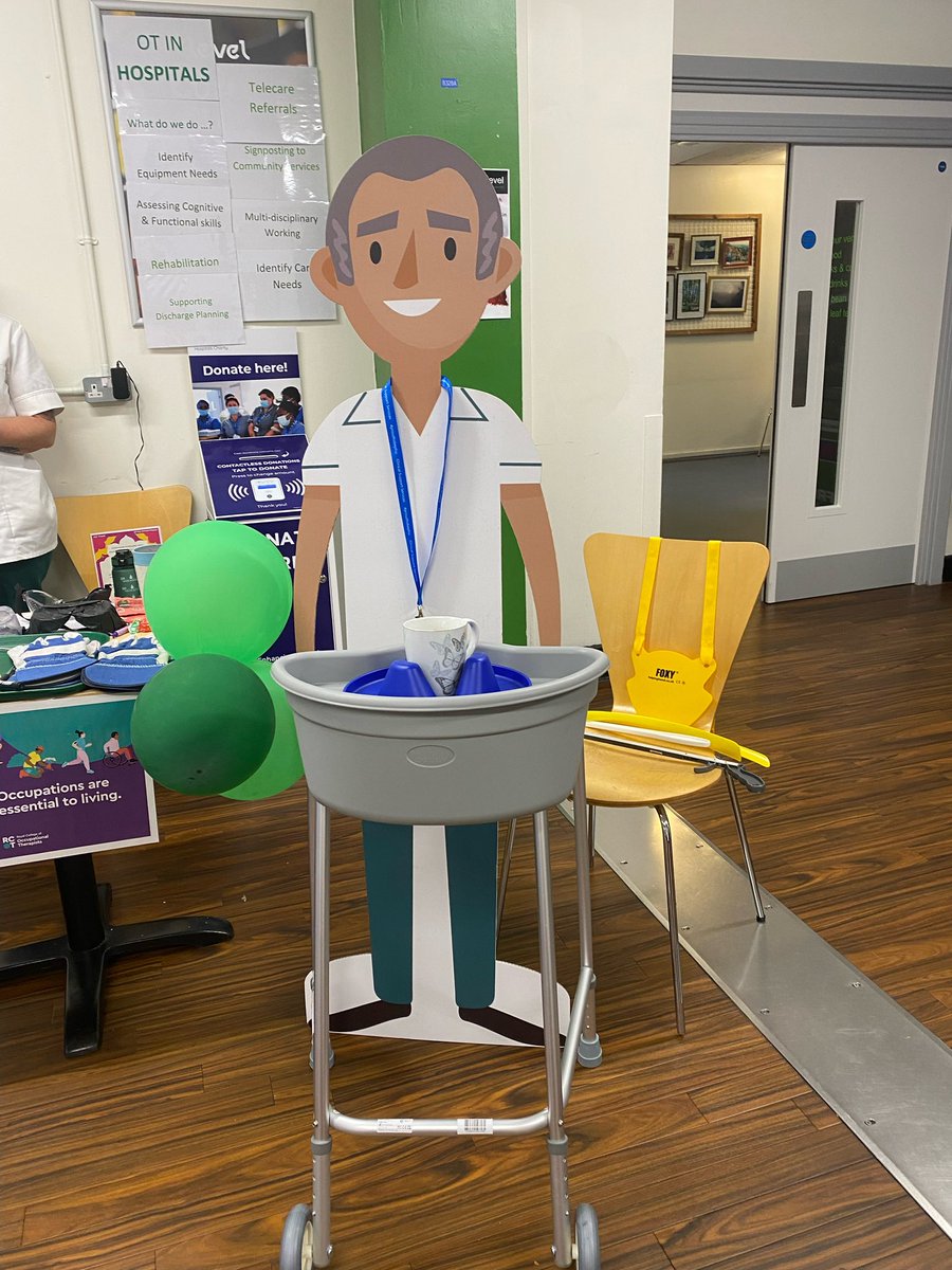 QAHospTherapies's tweet photo. Happy OT week! Our first ‘meet and greet’ stand with the Acute OTs in PHU, 
Thank you to all the wonderful OTs in Portsmouth Hospitals. #OTWeek2023 #ProudToBeAHP #proudtobePHU https://t.co/fj7KWG0mzb