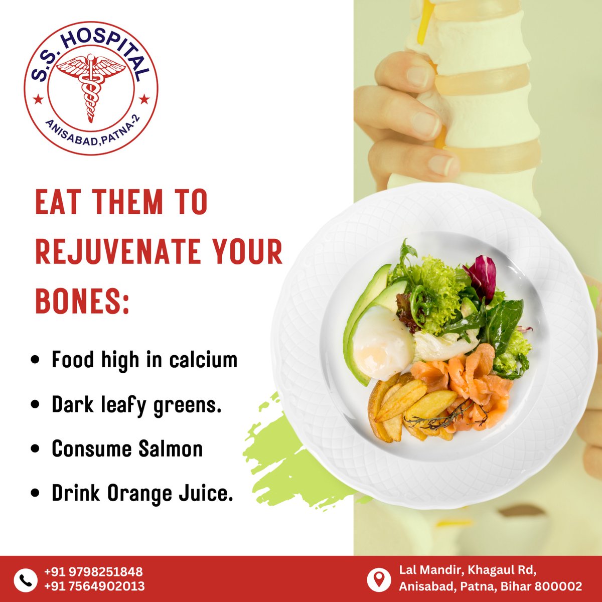 healwithss's tweet photo. Follow us @healwithss
#BoneNutrition #HealthyEating #StrongBones #NutritionTips #WellnessJourney #StayStrong #RejuvenateYourBody #NourishYourBones #HealthyHabits #VitalityBoost #EatHealthy #LifestyleChoices #healthtips #healthcare #emergency #sshospitalanisabad #besthospitalpatna https://t.co/glXqmm9BuL