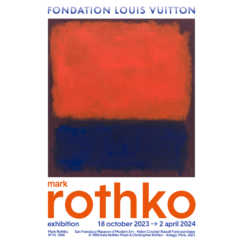 LouisVuitton's tweet photo. #MarkRothko at the #FondationLouisVuitton. Unveiling the artist’s first retrospective in France since 1999, the Fondation is showcasing 115 of his pieces from coveted international collections. Explore the exhibition in Paris until April 2nd, 2024.