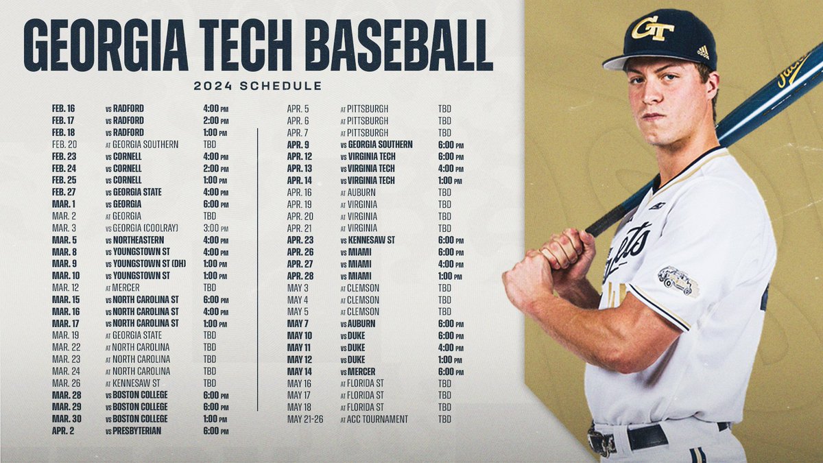 Tech Baseball Schedule 2024 Pia Leeann